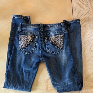 Miss Me Kids Blue Jeans with Embellished Pockets